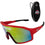 Ohio St. Buckeyes Shield Sunglasses with Visor Clip