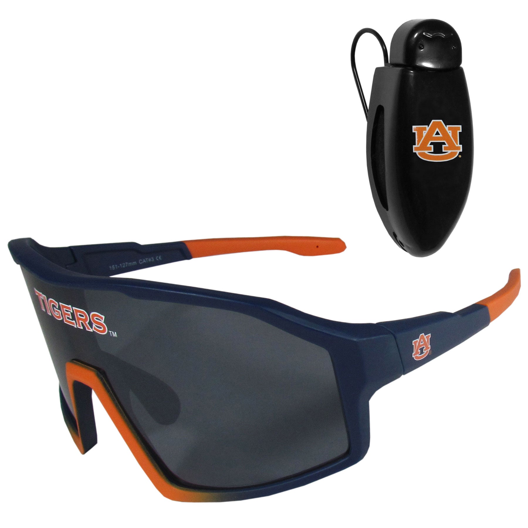Auburn Tigers Shield Sunglasses with Visor Clip