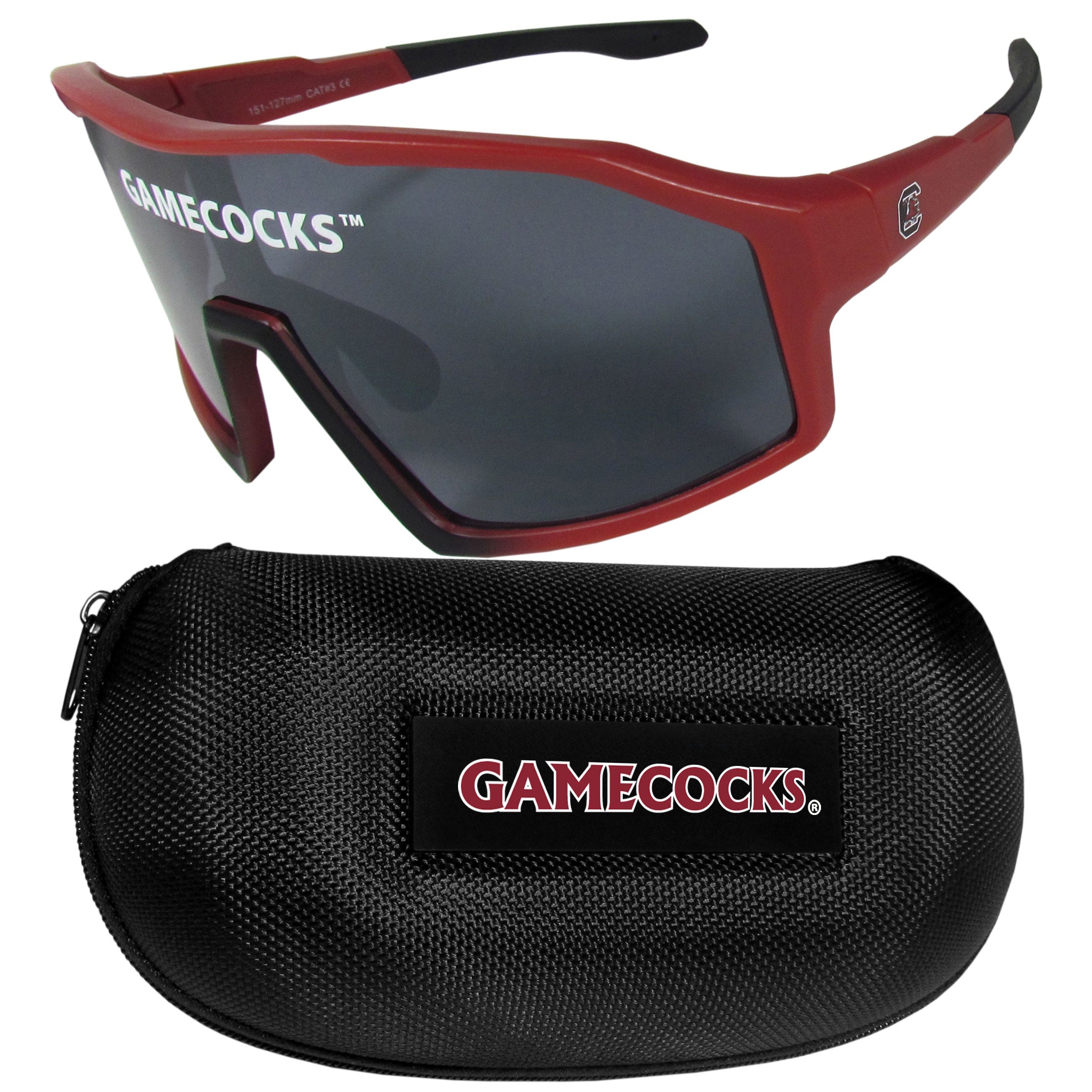 S. Carolina Gamecocks Shield Sunglasses with Case