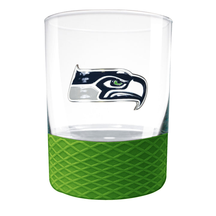 Seattle Seahawks 14 oz. COMMISSIONER Rocks Glass - Sports Gifts, Sports Memorabilia, Sports Collectibles, Fan Shop