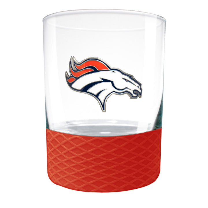 Denver Broncos 14 oz. COMMISSIONER Rocks Glass - Sports Gifts, Sports Memorabilia, Sports Collectibles, Fan Shop