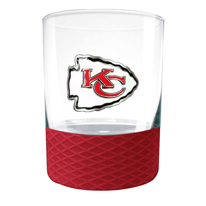 Kansas City Chiefs 14 oz. COMMISSIONER Rocks Glass - Sports Gifts, Sports Memorabilia, Sports Collectibles, Fan Shop