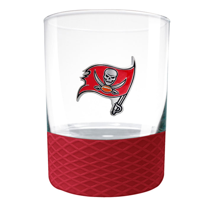 Tampa Bay Buccaneers 14 oz. COMMISSIONER Rocks Glass - Sports Gifts, Sports Memorabilia, Sports Collectibles, Fan Shop