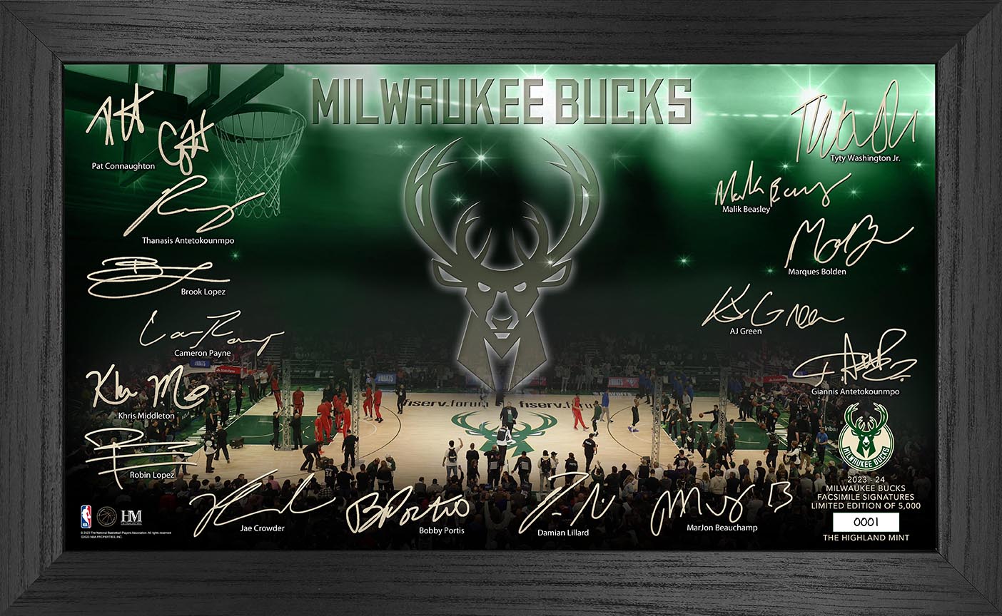 Milwaukee Bucks 2024-25 Signature Court - Sports Collectibles, Sports Memorabilia, Sports Fan Shop, Sports Gifts