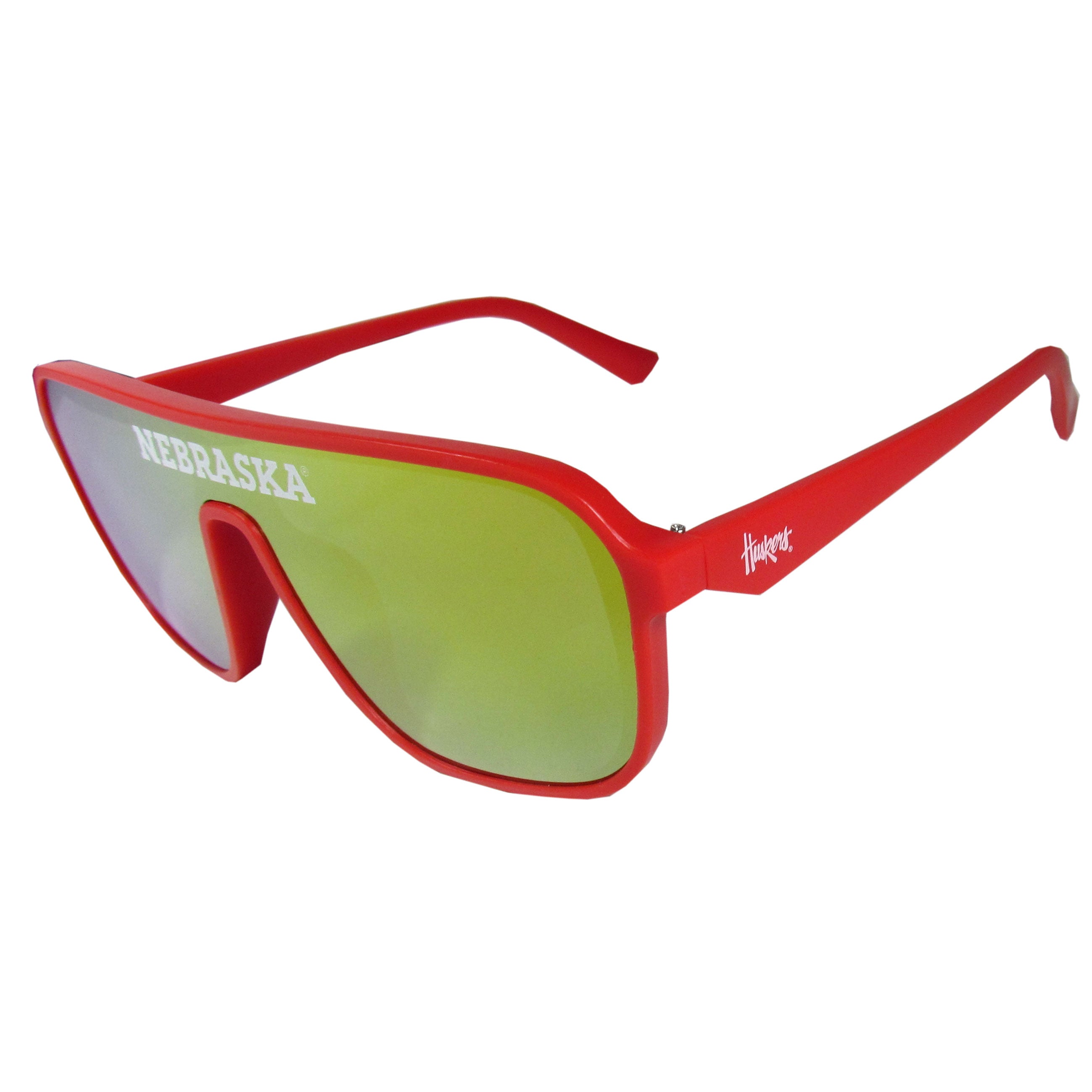Nebraska Cornhuskers Aviator Shield Sunglasses