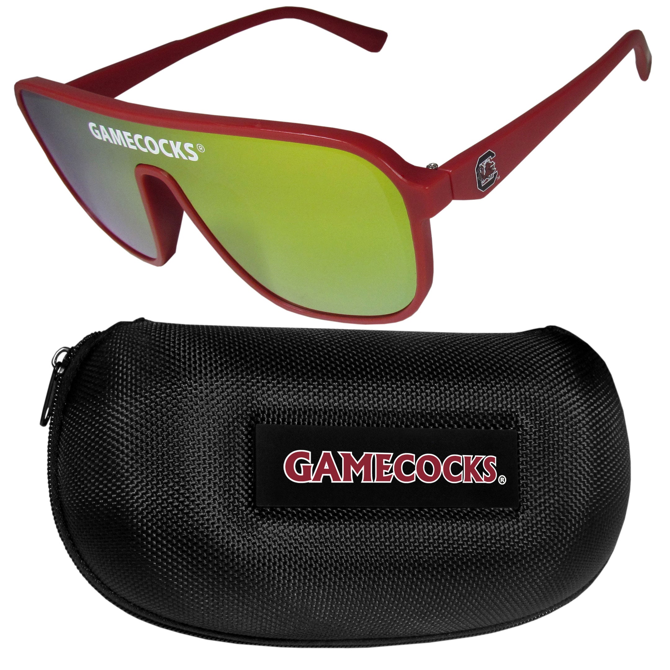 S. Carolina Gamecocks Shield Sunglasses with Case