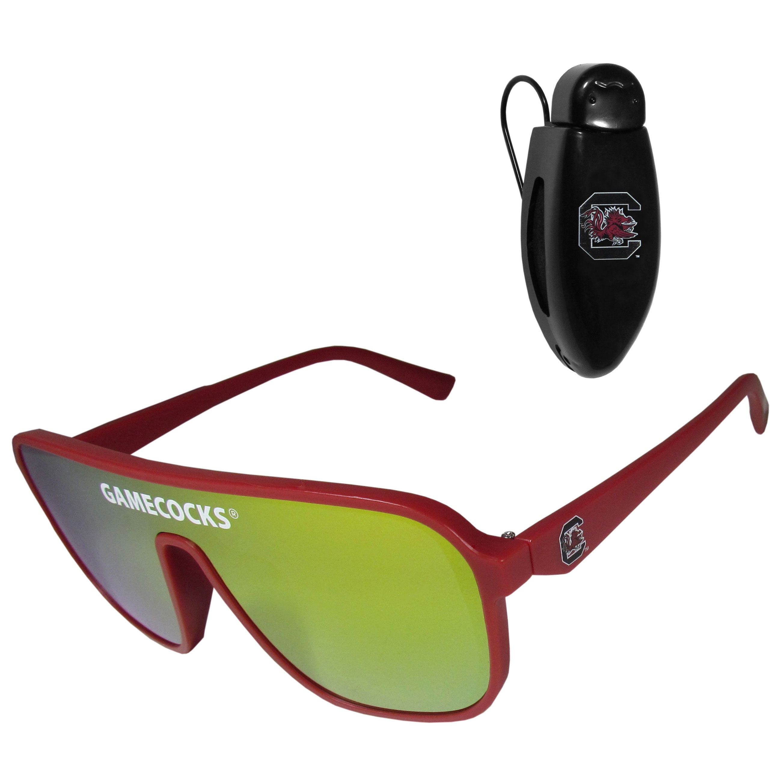 S. Carolina Gamecocks Shield Sunglasses with Visor Clip