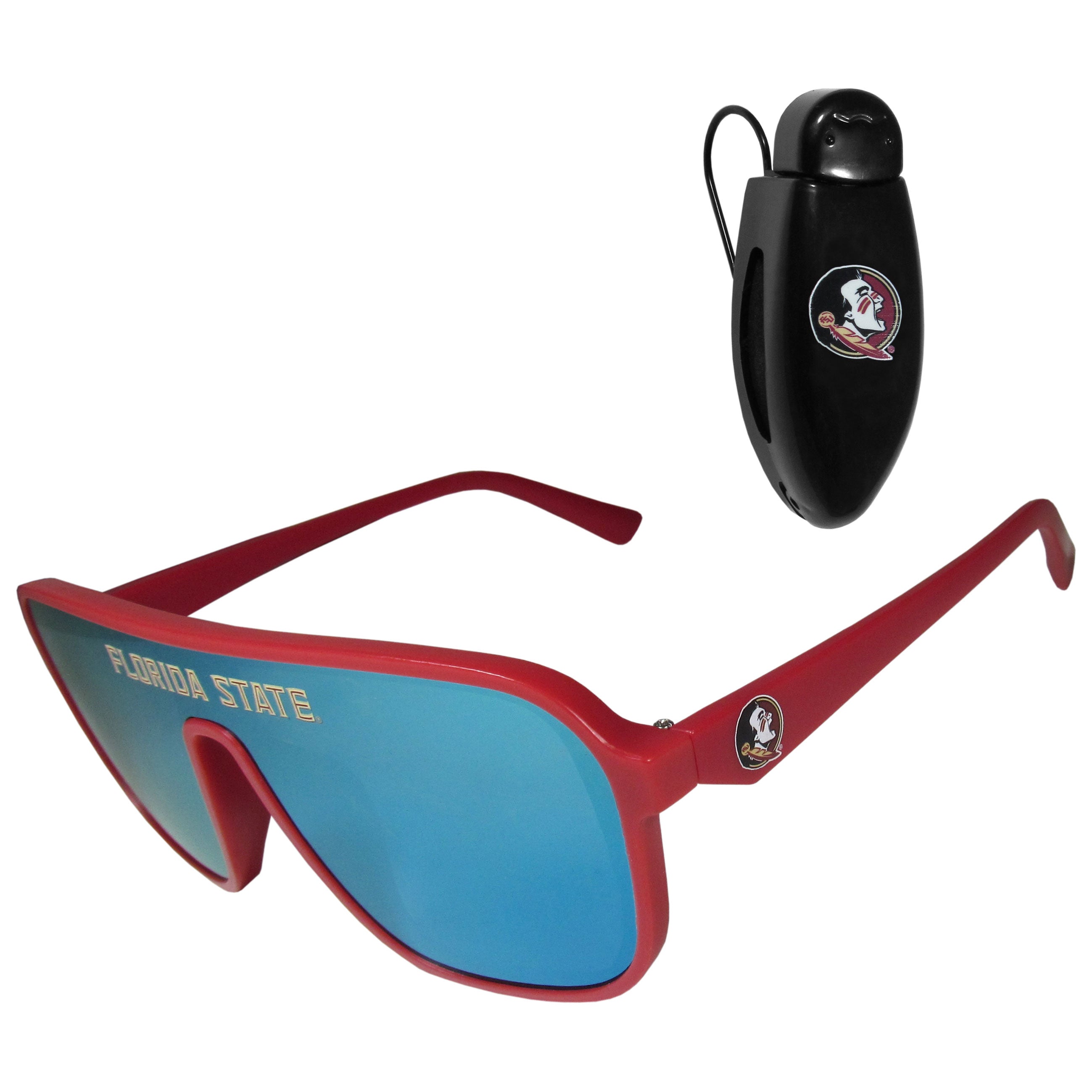 Florida St. Seminoles Shield Sunglasses with Visor Clip