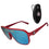 Florida St. Seminoles Shield Sunglasses with Visor Clip