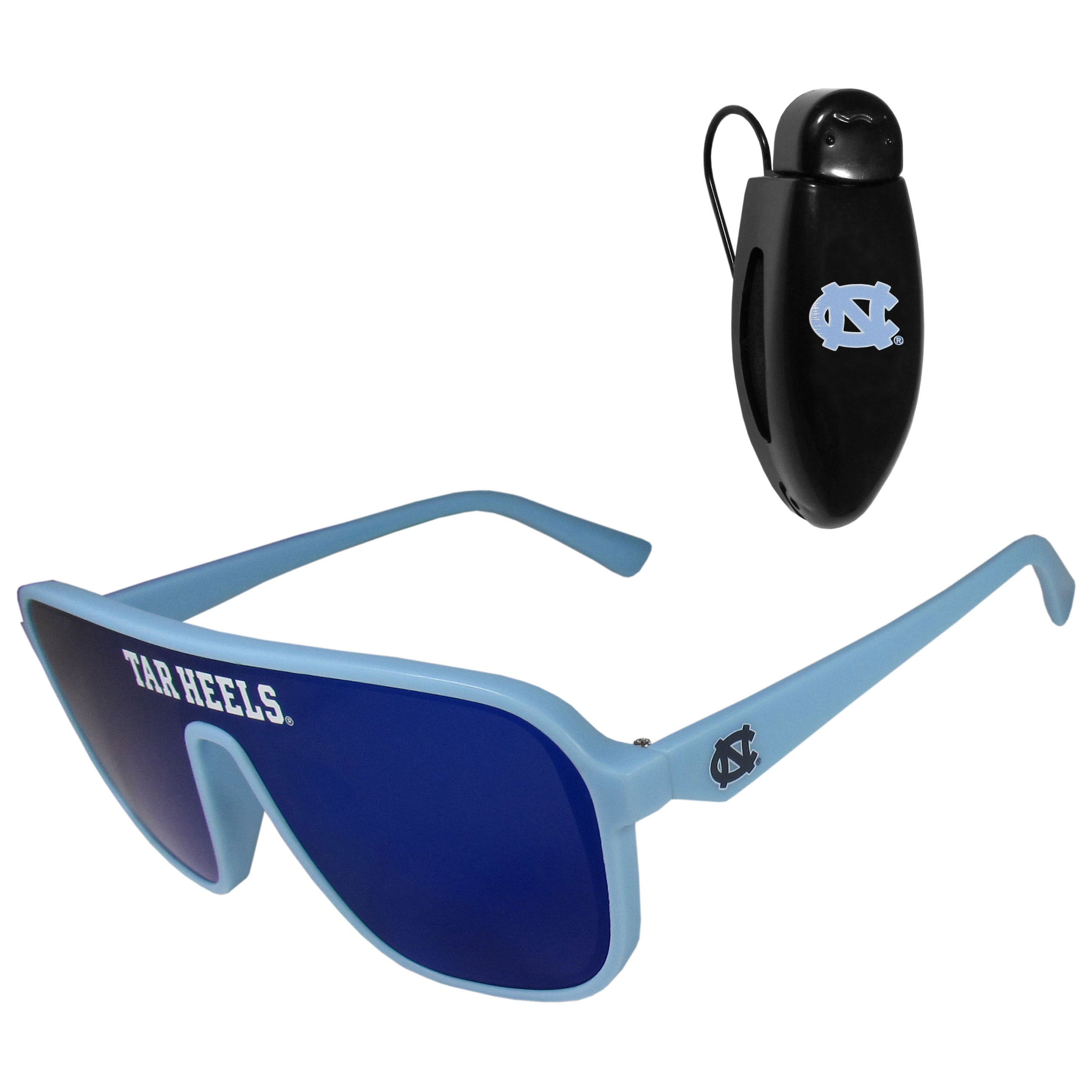 N. Carolina Tar Heels Shield Sunglasses with Visor Clip