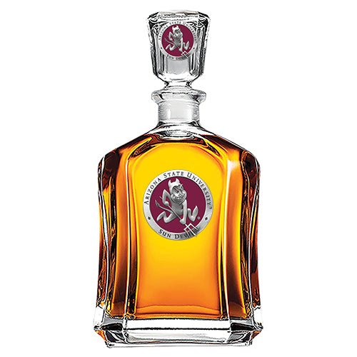 Arizona State University Sparky Logo Capitol Decanter - Sports Gifts, Sports Memorabilia, Sports Collectibles, Fan Shop
