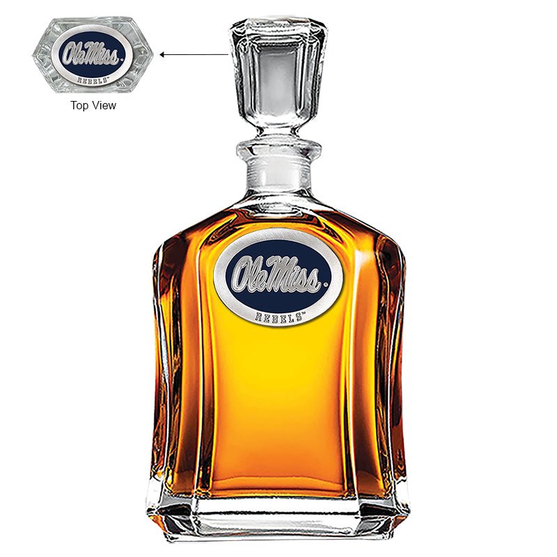 University of Mississippi "Ole Miss" Blue Logo Capitol Decanter - Sports Gifts, Sports Memorabilia, Sports Collectibles, Fan Shop
