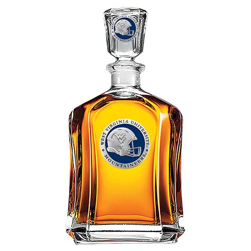 West Virginia University Helmet Capitol Decanter - Sports Gifts, Sports Memorabilia, Sports Collectibles, Fan Shop