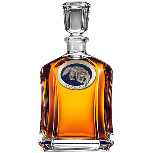 Wolverine with Michigan Capitol Decanter - Sports Collectibles, Sports Memorabilia, Sports Fan Shop, Sports Gifts