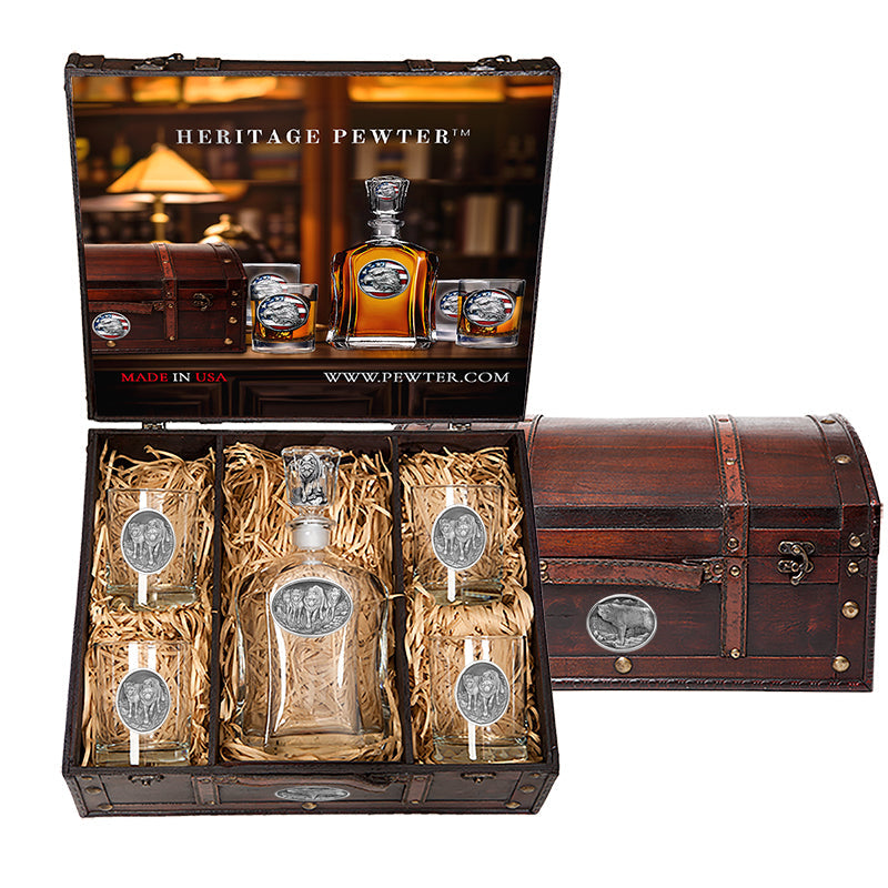 Wolves Capitol Decanter Chest Set - Sports Collectibles, Sports Memorabilia, Sports Fan Shop, Sports Gifts