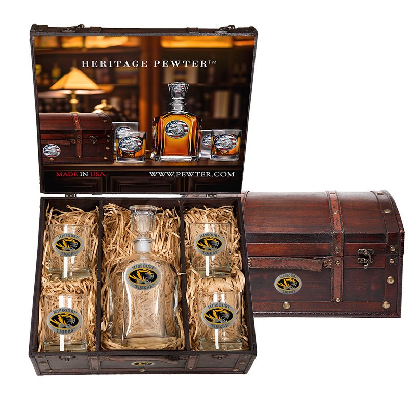 University of Missouri Capitol Decanter Chest Set - Sports Gifts, Sports Memorabilia, Sports Collectibles, Fan Shop