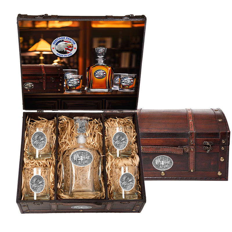 Moose Capitol Decanter Chest Set - Sports Collectibles, Sports Memorabilia, Sports Fan Shop, Sports Gifts