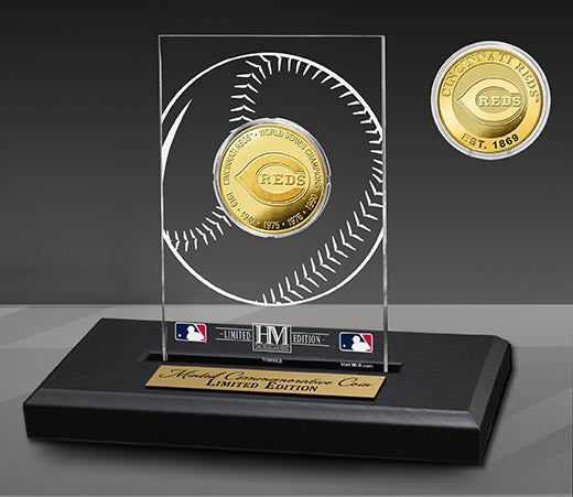Cincinnati Reds 5-Time Champions Acrylic Gold Coin - Sports Collectibles, Sports Memorabilia, Sports Fan Shop, Sports Gifts