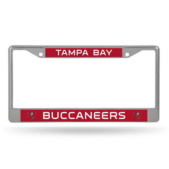 Tampa Bay Buccaneers License Plate Frame Chrome Printed Insert - 757 Sports Collectibles