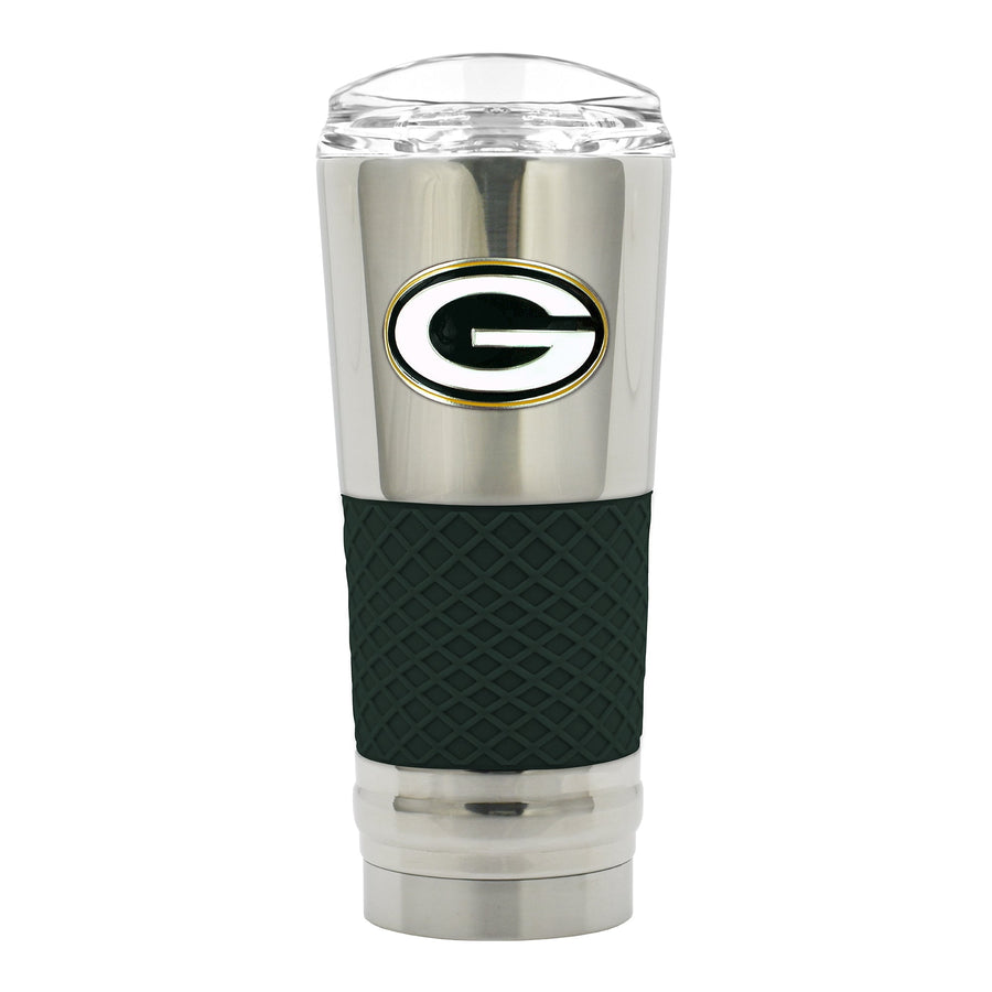 Green Bay Packers 24 oz. Chrome DRAFT Tumbler -Dark Green Grip - 757 Sports Collectibles