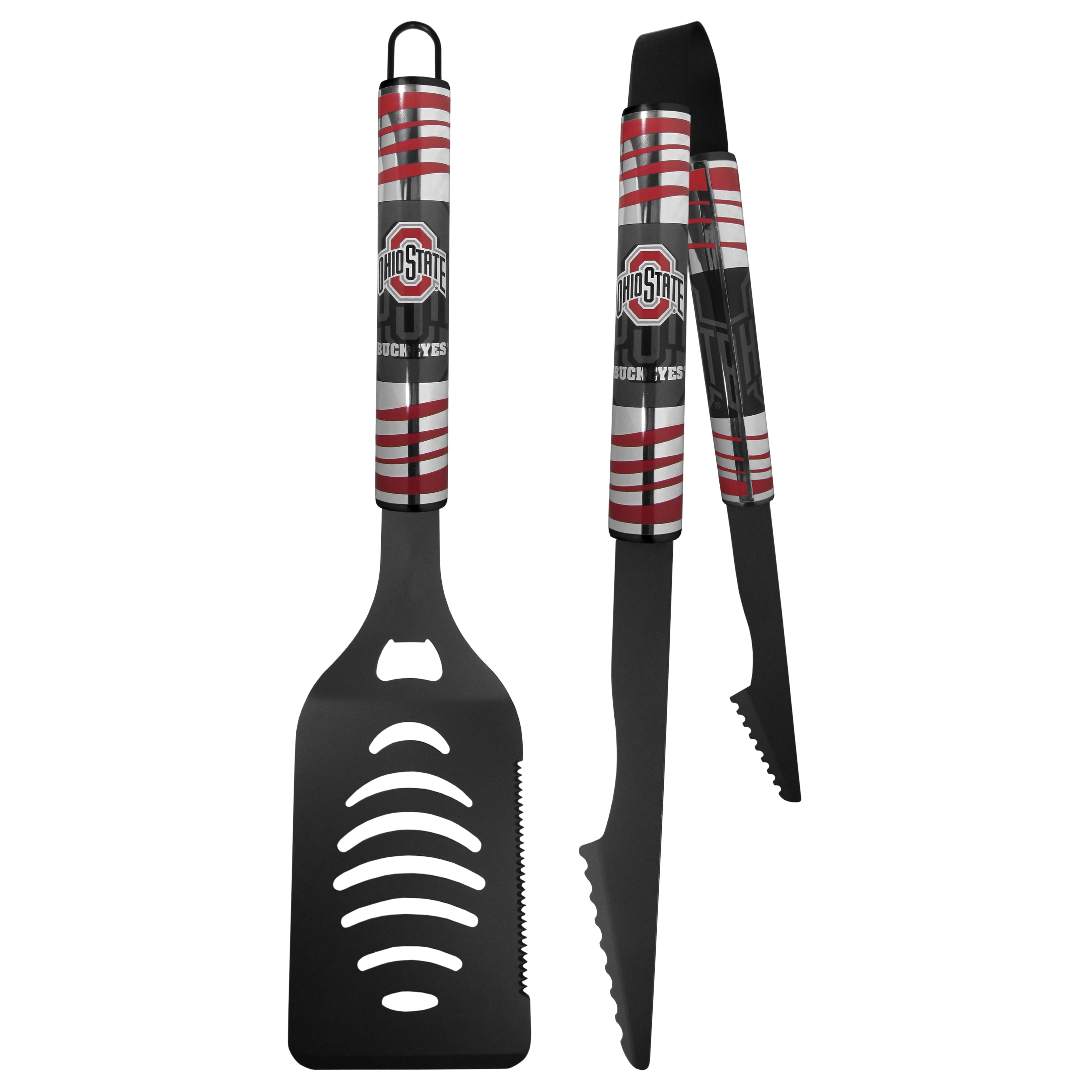 Ohio St. Buckeyes 2 pc Black Tailgate BBQ Set
