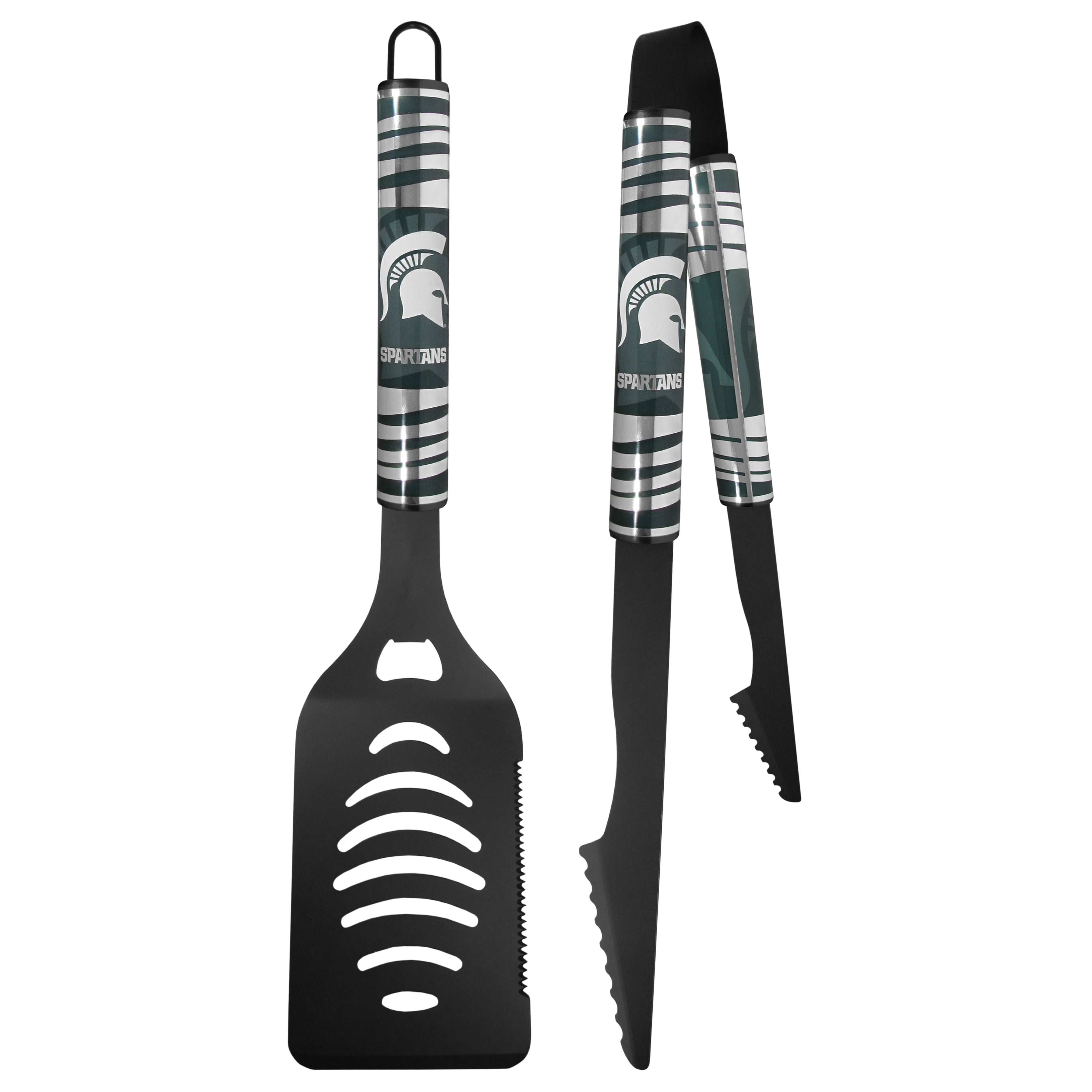 Michigan St. Spartans 2 pc Black Tailgate BBQ Set