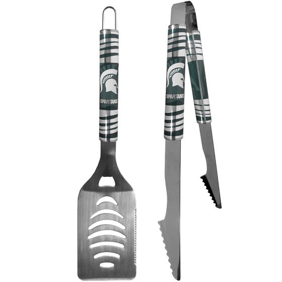 Michigan St. Spartans 2 pc Steel Tailgate BBQ Set
