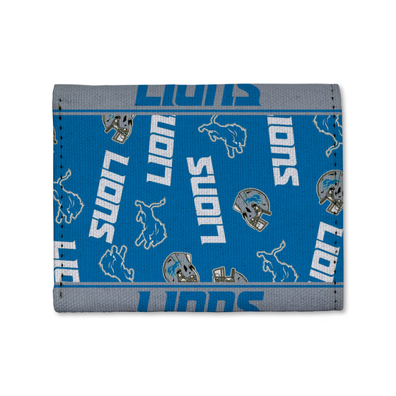 NFL Football Detroit Lions  Canvas Trifold Wallet - Great Accessory