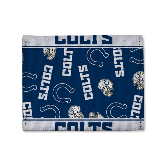 NFL Football Indianapolis Colts  Canvas Trifold Wallet - Great Accessory