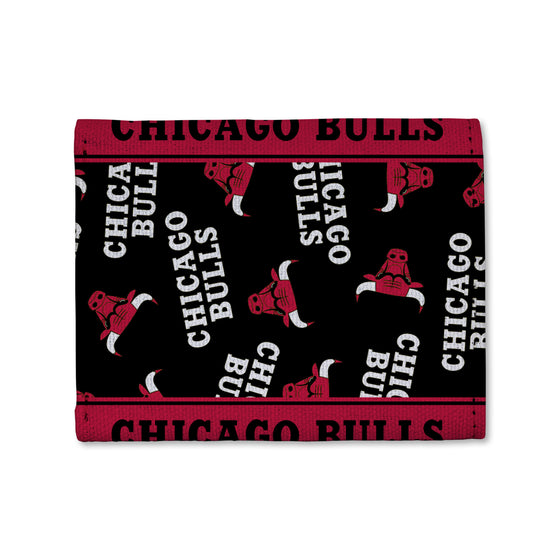 NBA Basketball Chicago Bulls  Canvas Trifold Wallet - Great Accessory