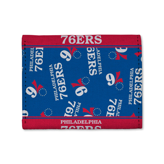 NBA Basketball Philadelphia 76ers  Canvas Trifold Wallet - Great Accessory