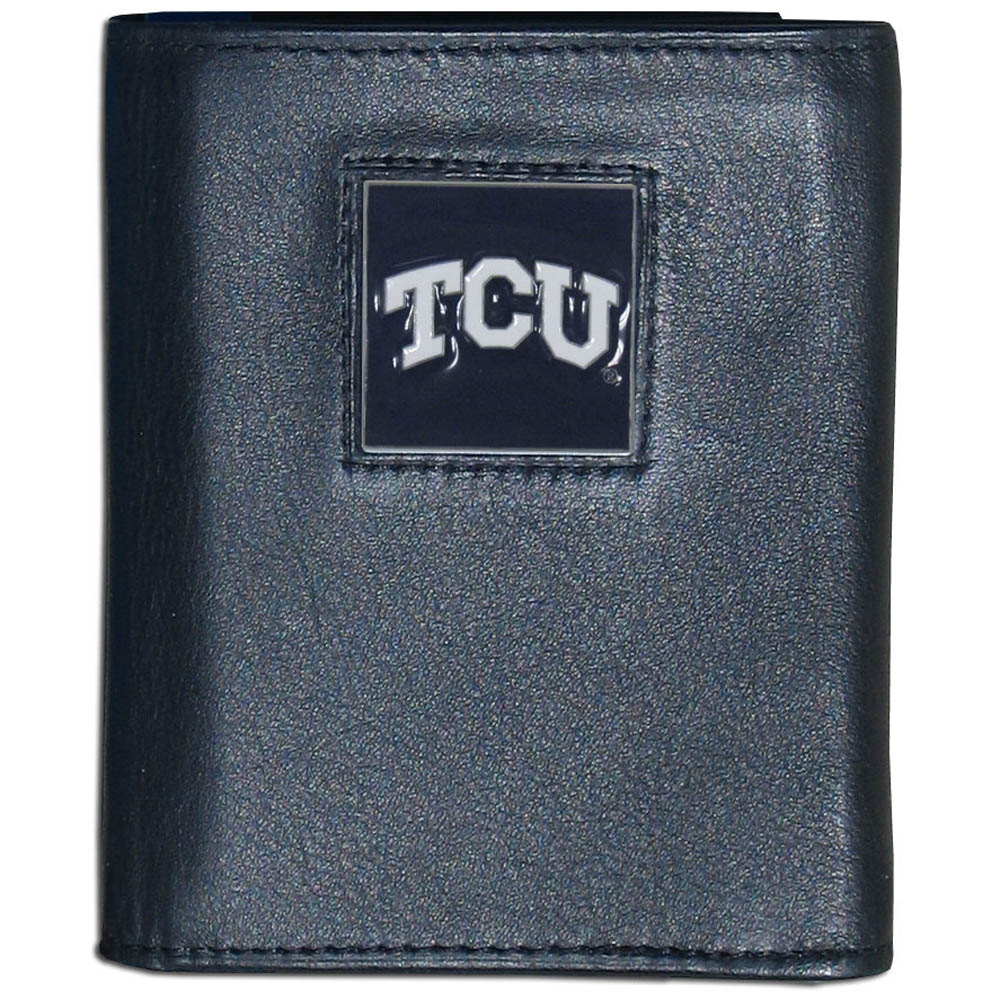 TCU Horned Frogs Leather Tri-fold Wallet (SSKG)