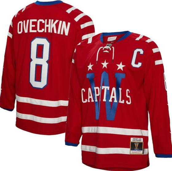 Alex Ovechkin Washington Capitals Mitchell & Ness 2015 Captain Patch Blue Line Player Jersey - Sports Collectibles, Sports Memorabilia, Sports Fan Shop, Sports Gifts
