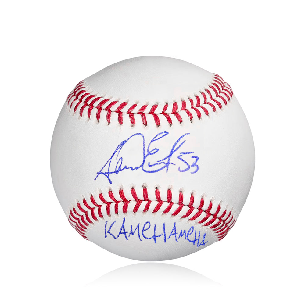 Carlos Estevez Philadelphia Phillies Autographed Baseball with Kamehameha Inscription - Sports Collectibles, Sports Memorabilia, Sports Fan Shop, Sports Gifts