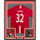 Framed Autographed/Signed Carlos Tevez 35x39 Manchester United Red Soccer Jersey Beckett BAS COA