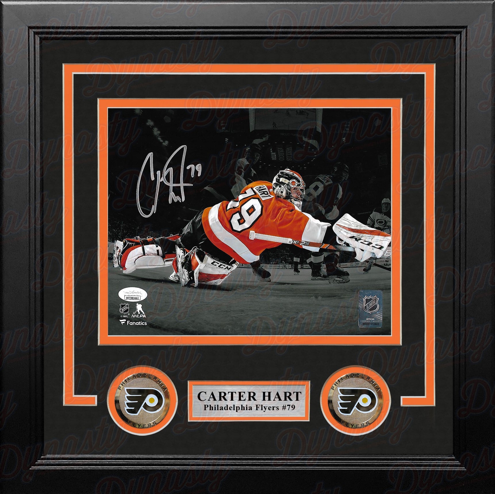 Carter Hart Blackout Philadelphia Flyers Autographed Framed Hockey Photo - Sports Collectibles, Sports Memorabilia, Sports Fan Shop, Sports Gifts