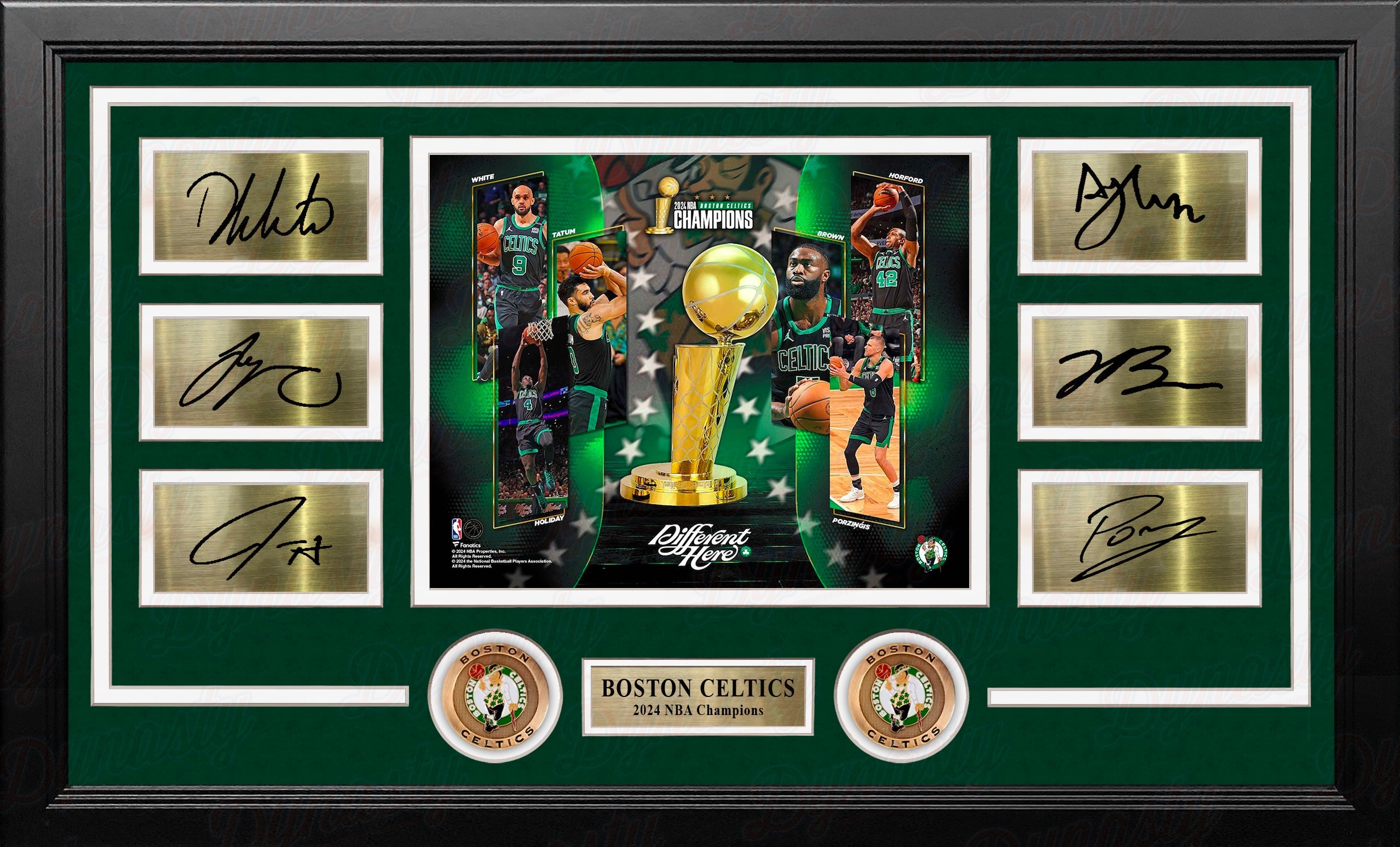 Boston Celtics 2024 NBA Champions 8" x 10" Framed Basketball Collage Photo with Engraved Autographs - Sports Collectibles, Sports Memorabilia, Sports Fan Shop, Sports Gifts