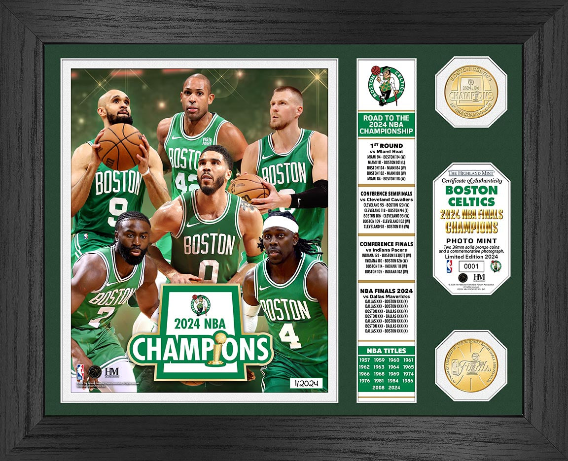 Boston Celtics 2024 NBA Champions Banner Bronze Coin Photo Mint - Sports Collectibles, Sports Memorabilia, Sports Fan Shop, Sports Gifts