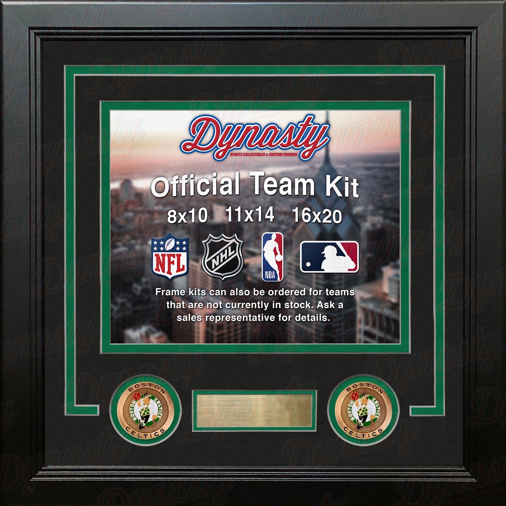 Boston Celtics Custom NBA Basketball 16x20 Picture Frame Kit (Multiple Colors) - Sports Collectibles, Sports Memorabilia, Sports Fan Shop, Sports Gifts