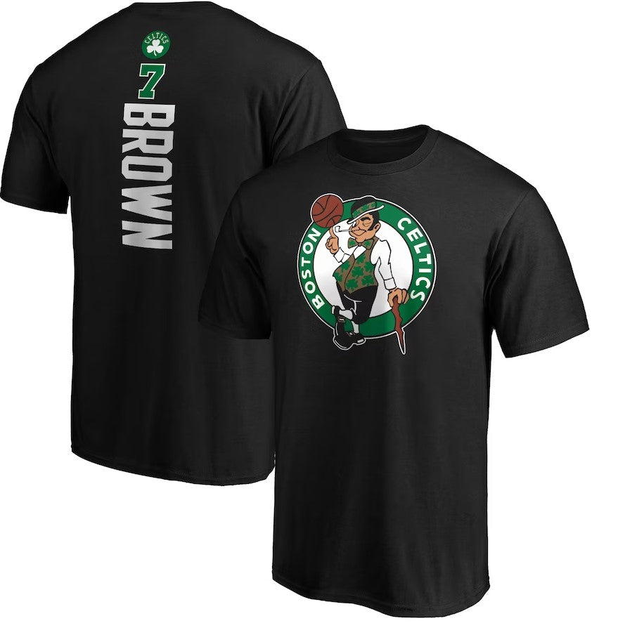 Jaylen Brown Boston Celtics Playmaker Name & Number T-Shirt - Black - Sports Collectibles, Sports Memorabilia, Sports Fan Shop, Sports Gifts