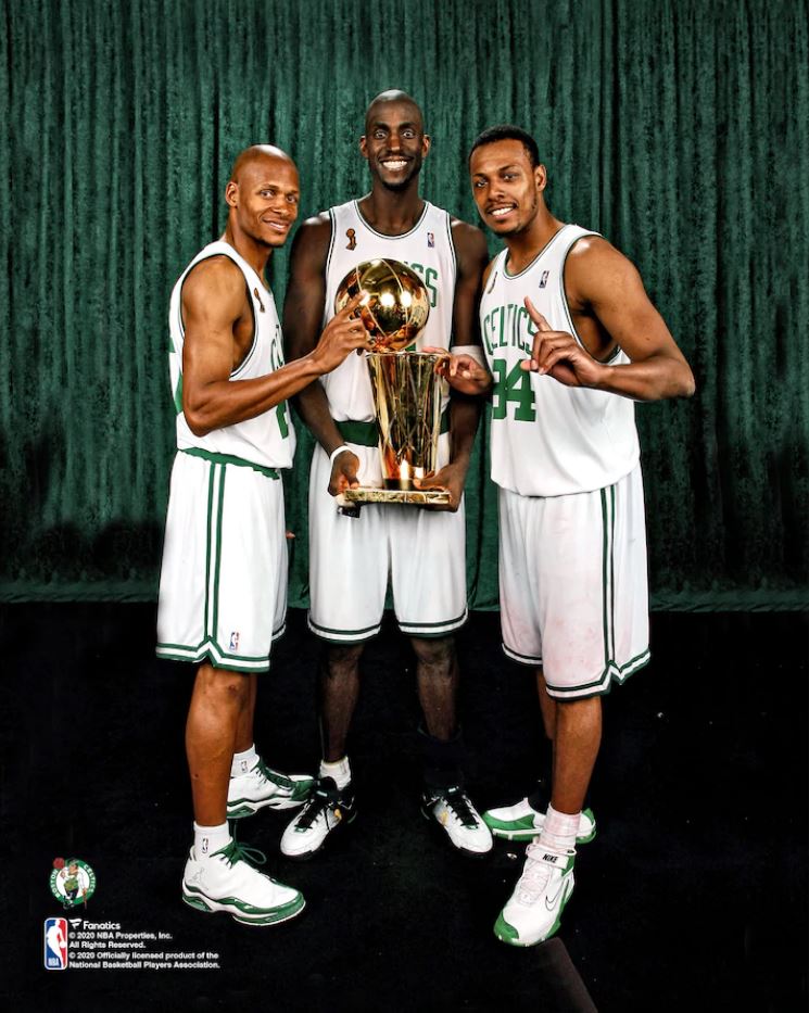 Ray Allen, Kevin Garnett, & Paul Pierce 2008 NBA Champions Boston Celtics 8" x 10" Basketball Photo - Sports Collectibles, Sports Memorabilia, Sports Fan Shop, Sports Gifts