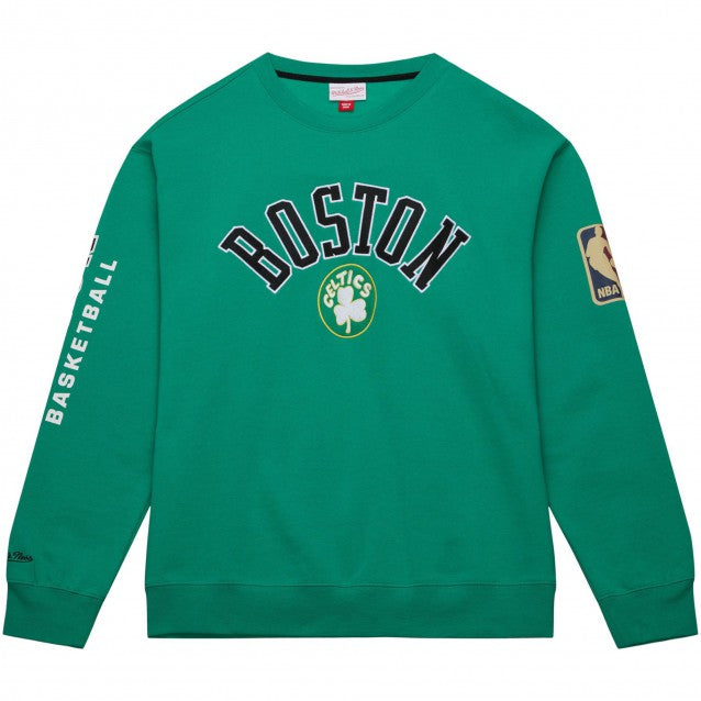 Boston Celtics Mitchell & Ness There and Back Fleece Crew Sweatshirt - Sports Collectibles, Sports Memorabilia, Sports Fan Shop, Sports Gifts