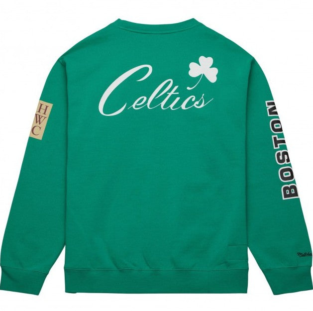 Boston Celtics Mitchell & Ness There and Back Fleece Crew Sweatshirt - Sports Collectibles, Sports Memorabilia, Sports Fan Shop, Sports Gifts