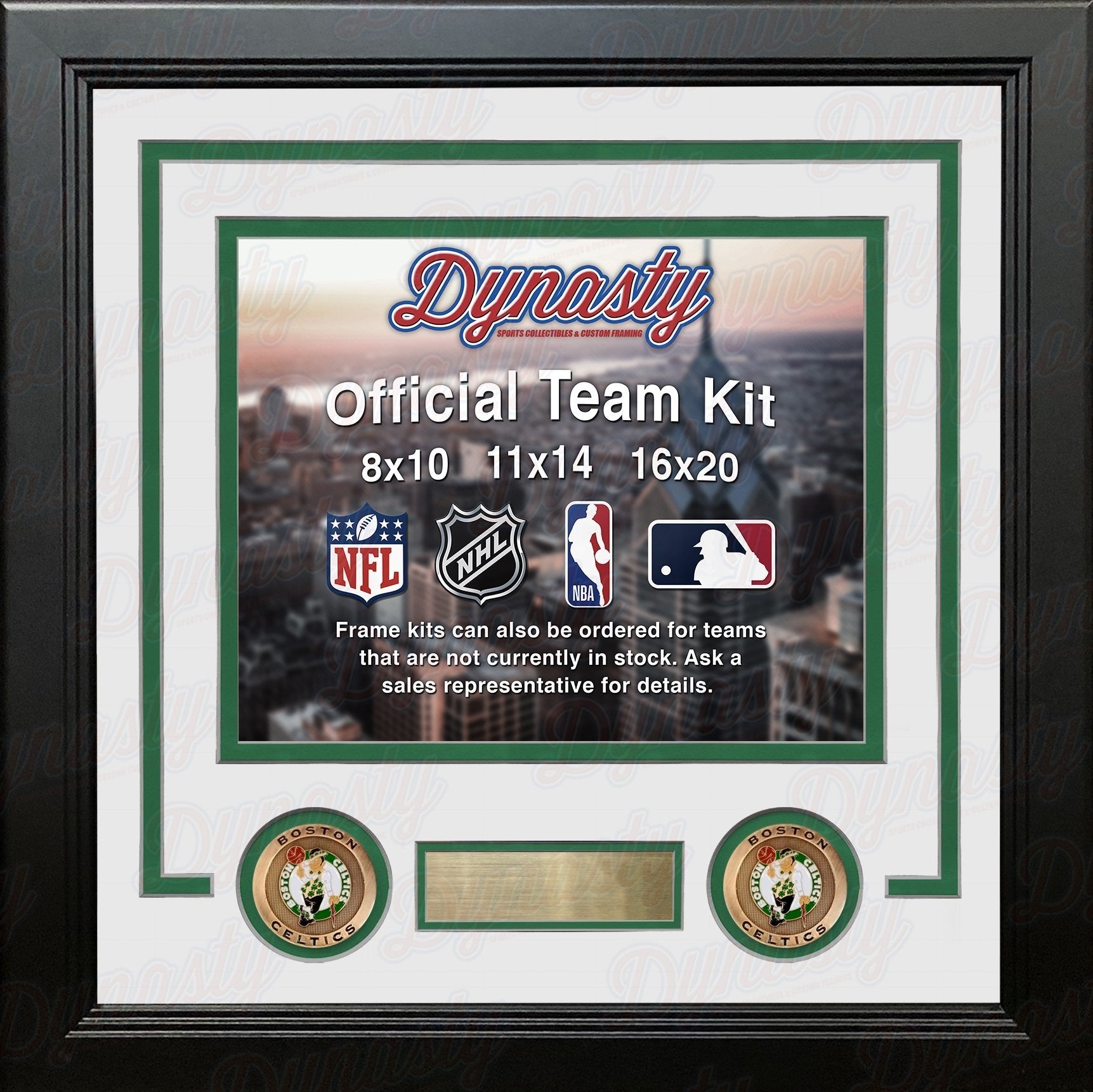 Boston Celtics Custom NBA Basketball 16x20 Picture Frame Kit (Multiple Colors) - Sports Collectibles, Sports Memorabilia, Sports Fan Shop, Sports Gifts