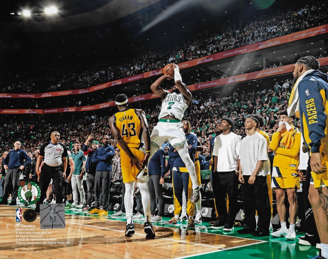 Jaylen Brown Game-Tying 3-Pointer Boston Celtics 8" x 10" 2024 Conference Finals Photo - Sports Collectibles, Sports Memorabilia, Sports Fan Shop, Sports Gifts