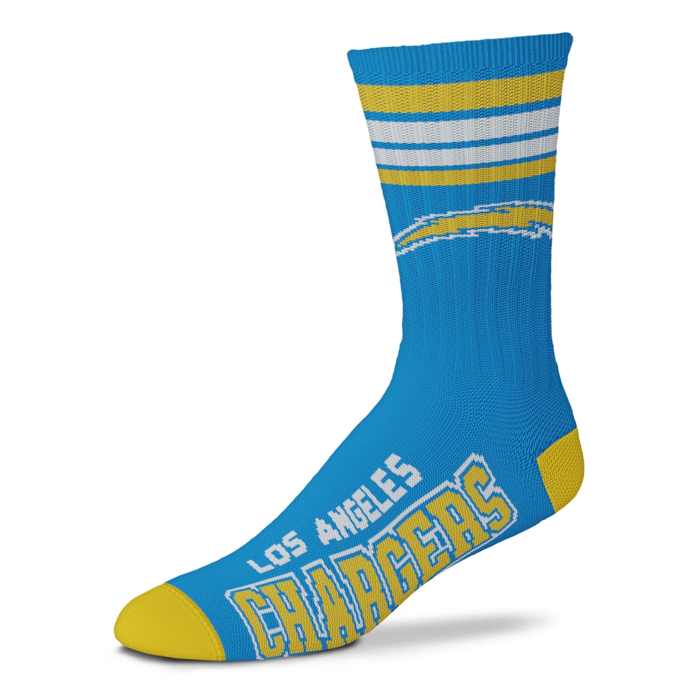 Los Angeles Chargers Men's 4 Stripe Deuce Socks - Sports Collectibles, Sports Memorabilia, Sports Fan Shop, Sports Gifts