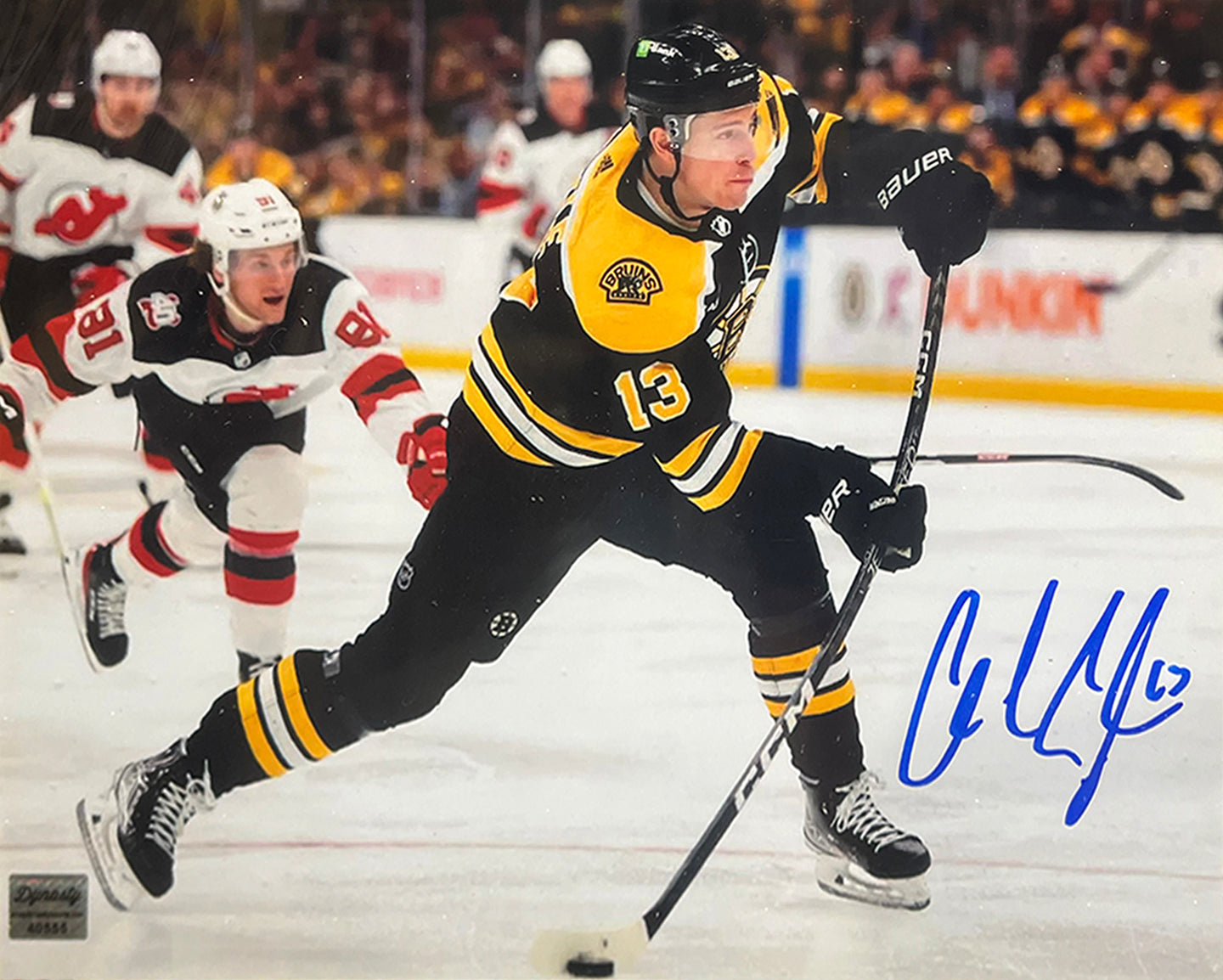 Charlie Coyle in Action Boston Bruins Autographed 8" x 10" Hockey Photo - Sports Collectibles, Sports Memorabilia, Sports Fan Shop, Sports Gifts