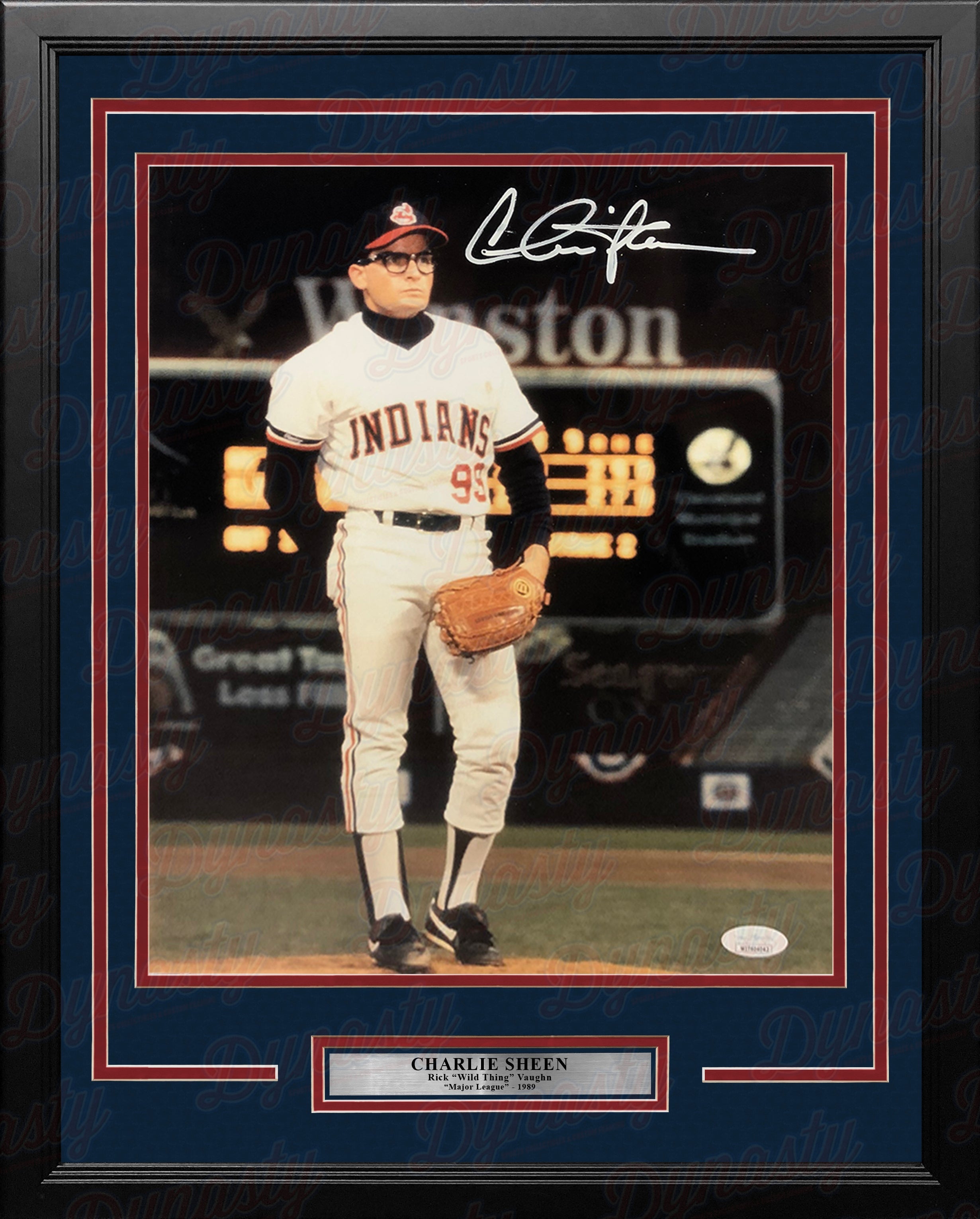 Charlie Sheen Rick Vaughn Major League Autographed 11" x 14" Framed Movie Photo - Sports Collectibles, Sports Memorabilia, Sports Fan Shop, Sports Gifts