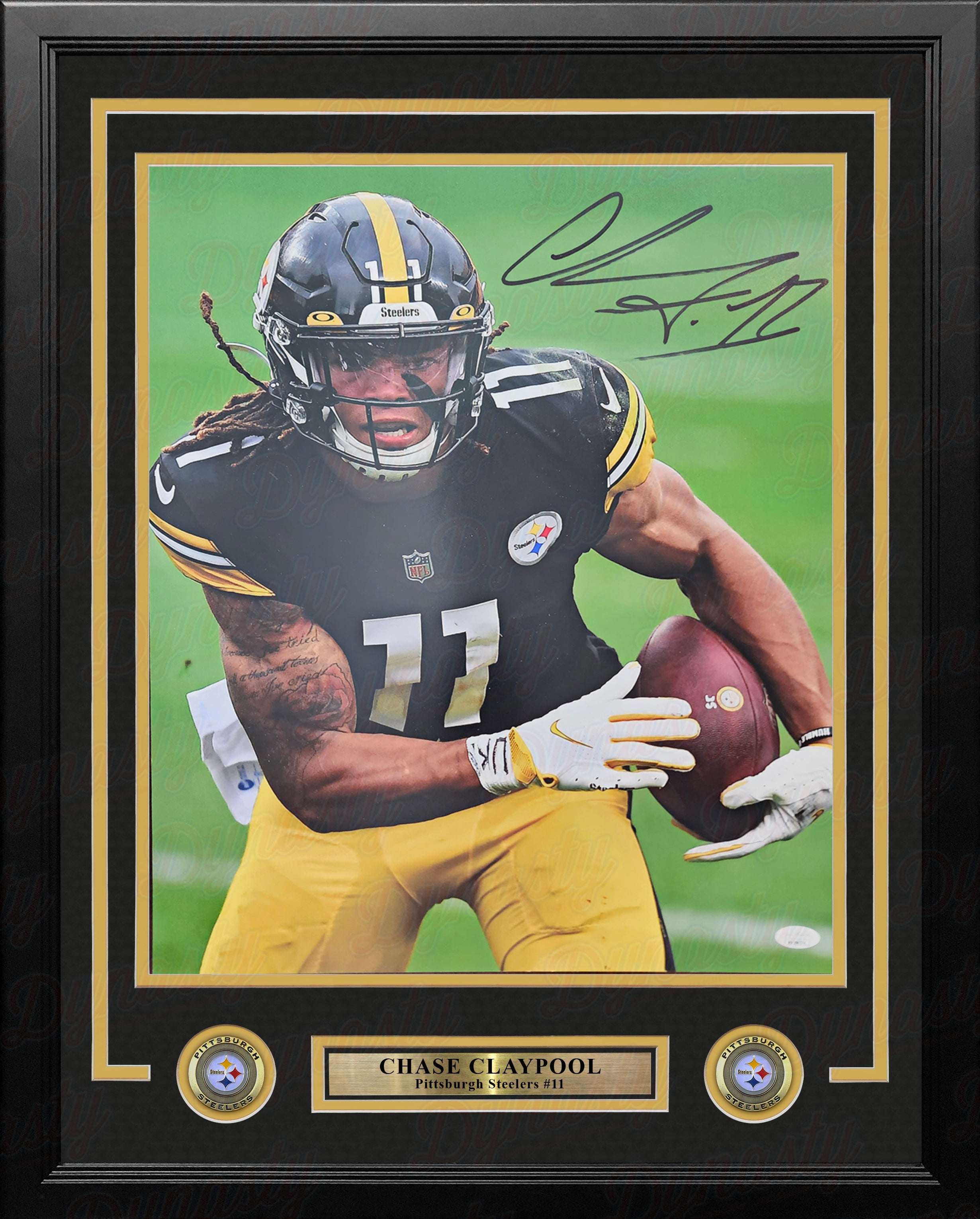 Chase Claypool Close-Up Action Pittsburgh Steelers Autographed 16" x 20" Framed Football Photo - Sports Collectibles, Sports Memorabilia, Sports Fan Shop, Sports Gifts