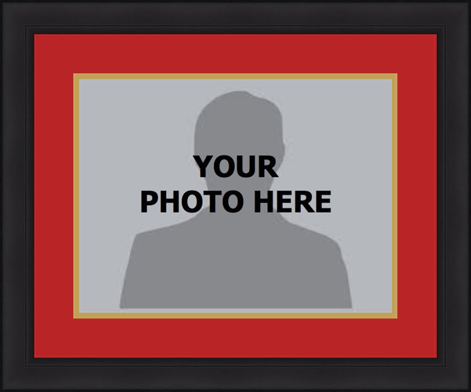 NHL Hockey Photo Picture Frame Kit - Chicago Blackhawks (Red Matting, Gold Trim) - Sports Collectibles, Sports Memorabilia, Sports Fan Shop, Sports Gifts